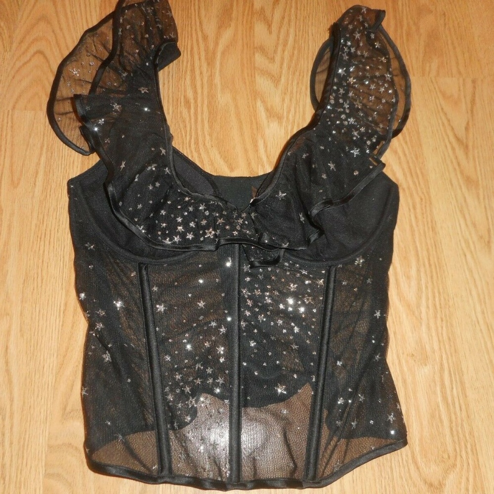 VICTORIA SECRET DREAM ANGEL 32B CORSET BRA BLACK - Picture 5 of 6